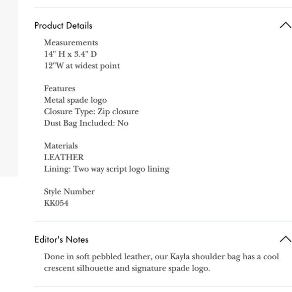 Kate Spade KK054 Kayla Lg Crescent Leather Shoulder Bag Gingerbread - - Picture 4 of 4